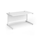 Contract 25 800mm Deep Straight Desk With Cantilever Leg - White - NWOF