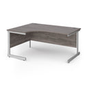 Dams Contract 25 ergonomic grey oak desk with cantilever legs, modern office furniture for workspace comfort and style.