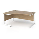 Dams Contract 25 ergonomic desk with Kendal Oak finish and cantilever legs, showing a spacious office workspace with clean design.