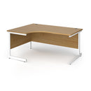 Contract 25 ergonomic oak desk with cantilever legs from Dams, featuring a spacious work surface and modern design.