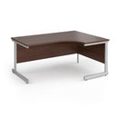 Dams Contract 25 ergonomic walnut desk with cantilever legs, featuring a spacious workspace and modern design.
