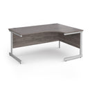 Dams Contract 25 ergonomic desk with grey oak finish and cantilever legs, modern office workspace furniture