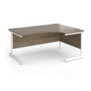 Dams Contract 25 ergonomic desk with Nebraska Oak finish and cantilever legs, modern office workspace with clean lines