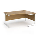 Dams Contract 25 ergonomic oak desk with cantilever legs, featuring a spacious work surface and modern design.