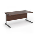 Contract 25 800mm Deep Straight Desk With Cantilever Leg - Walnut - NWOF