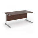 Contract 25 800mm Deep Straight Desk With Cantilever Leg - Walnut - NWOF