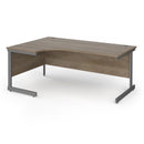 Dams Contract 25 ergonomic desk with Nebraska Oak finish and cantilever legs, sturdy workspace for home or office use