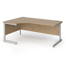 Dams Contract 25 ergonomic desk with Kendal Oak finish and cantilever legs, modern office furniture with spacious work surface