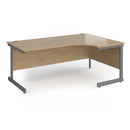 Dams Contract 25 ergonomic oak desk with cantilever legs, featuring a spacious workspace and modern design in Kendal Oak finish.