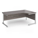 Dams Contract 25 ergonomic grey oak desk with cantilever leg design, modern office furniture for comfortable workspace.
