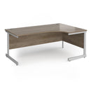 Dams Contract 25 ergonomic desk with Nebraska oak finish and cantilever legs, featuring a spacious workspace and modern design.