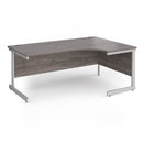 Dams Contract 25 ergonomic desk with grey oak finish and cantilever legs, modern office furniture for workspace comfort