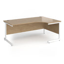 Dams Contract 25 ergonomic desk with cantilever legs in Kendal Oak finish, featuring a spacious workspace and modern design.