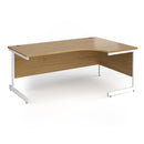 Dams Contract 25 ergonomic oak desk with cantilever legs, featuring a spacious work surface and modern design.