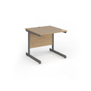 Contract 25 800mm Deep Straight Desk With Cantilever Leg - Kendal Oak - NWOF