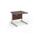 Contract 25 800mm Deep Straight Desk With Cantilever Leg - Walnut - NWOF