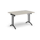 Rectangular Folding Leg Table With Curved Foot Rails - Light Grey - NWOF