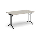 Rectangular Folding Leg Table With Curved Foot Rails - Light Grey - NWOF