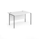 Contract 25 800mm Deep Straight Desk With H-Frame Leg - White - NWOF