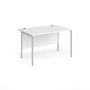 Contract 25 800mm Deep Straight Desk With H-Frame Leg - White - NWOF