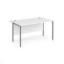 Contract 25 800mm Deep Straight Desk With H-Frame Leg - White - NWOF