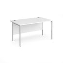 Contract 25 800mm Deep Straight Desk With H-Frame Leg - White - NWOF