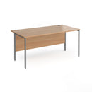 Contract 25 800mm Deep Straight Desk With H-Frame Leg - Beech - NWOF