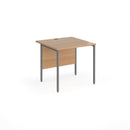 Contract 25 800mm Deep Straight Desk With H-Frame Leg - Beech - NWOF
