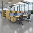 Contract 25 800mm Deep Straight Desk With H-Frame Leg - Oak - NWOF