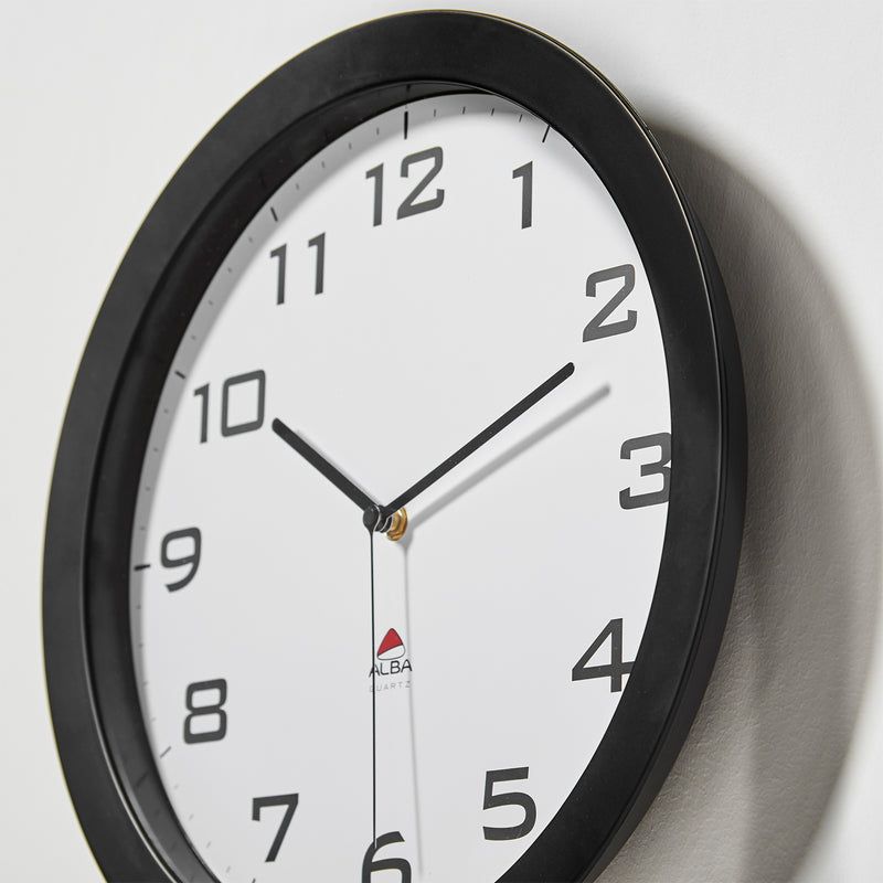 Cosmos Large Wall Clock 380mm - Black & White