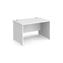 Contract 25 800mm Deep Straight Desk With Panel Leg - White - NWOF