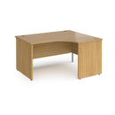 Contract 25 Ergonomic Desk With Panel Leg - Oak - NWOF