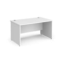 Contract 25 800mm Deep Straight Desk With Panel Leg - White - NWOF