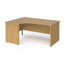 Contract 25 Ergonomic Desk With Panel Leg - Oak - NWOF