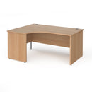 Contract 25 Ergonomic Desk With Panel Leg - Beech - NWOF