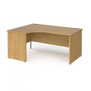 Contract 25 Ergonomic Desk With Panel Leg - Oak - NWOF