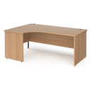 Contract 25 Ergonomic Desk With Panel Leg - Beech - NWOF