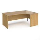 Contract 25 Ergonomic Desk With Panel Leg - Oak - NWOF
