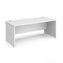 Contract 25 800mm Deep Straight Desk With Panel Leg - White - NWOF
