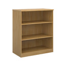 Dams Deluxe Oak Bookcase with multiple shelves for storage and display, featuring a sleek, modern wooden design.