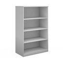 White Dams Deluxe Bookcase with multiple shelves and open storage, ideal for home or office organization.
