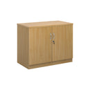 Dams Deluxe Oak Cupboard with double doors and wooden shelves, showcasing a sturdy, elegant storage solution in a natural oak finish.