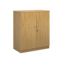 Dams Deluxe Oak Cupboard with sleek wood finish and modern design, featuring multiple storage compartments and elegant handles.