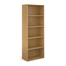 Dams Contract Bookcase in oak wood with open shelves and a sturdy frame, ideal for office or library storage.