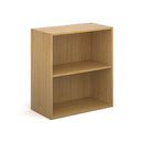 Dams Contract Bookcase in oak with multiple shelves and sturdy design, ideal for office or home storage.