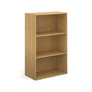 Dams Contract Bookcase in oak wood with multiple shelves, modern design, and sturdy construction for office or home use.