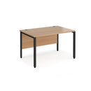 Dams Maestro 25 800mm deep straight desk with bench leg in beech wood, showing clean lines and sturdy construction.