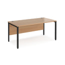 Dams Maestro 25 800mm deep straight desk with bench leg in beech wood, showcasing clean lines and sturdy construction.