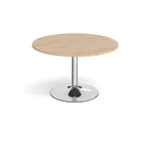 Trumpet Base Circular Meeting Table - Kendal Oak - NWOF