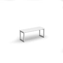White Otto Benching Solution Low Bench by Dams, featuring a sturdy metal frame and cushioned seating for gym or fitness use.